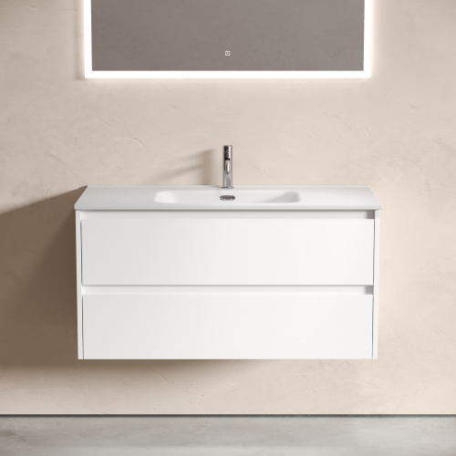 Тумба под раковину Sancos Libra LB100W 99х45х50 настенная - фото 4